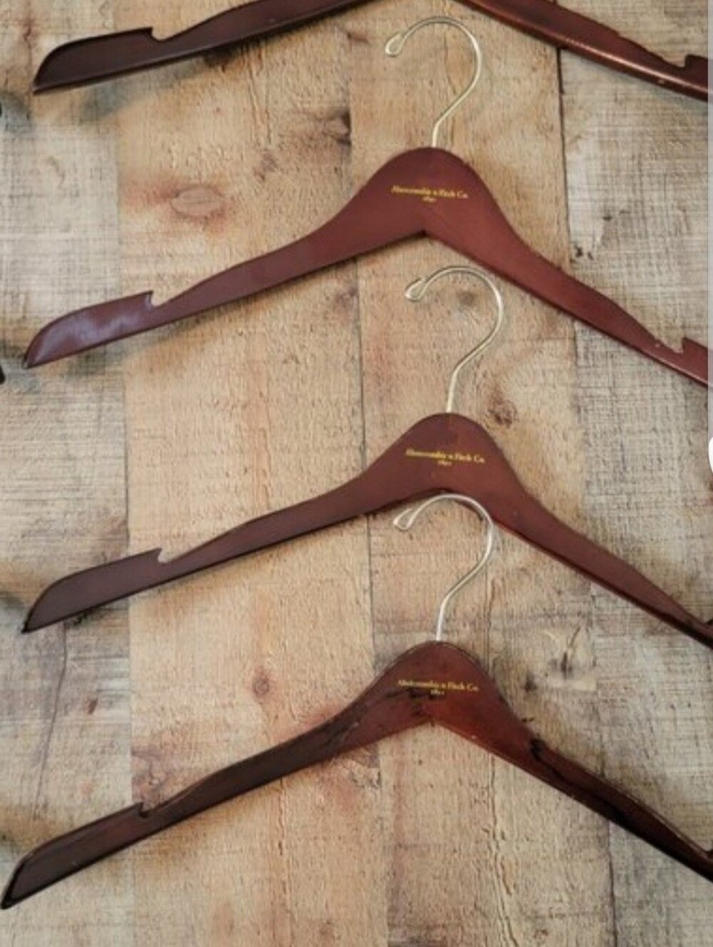 Abercrombie and Fitch Retail Store Wooden Hangers with Notches - 10 - Picture 13 of 16